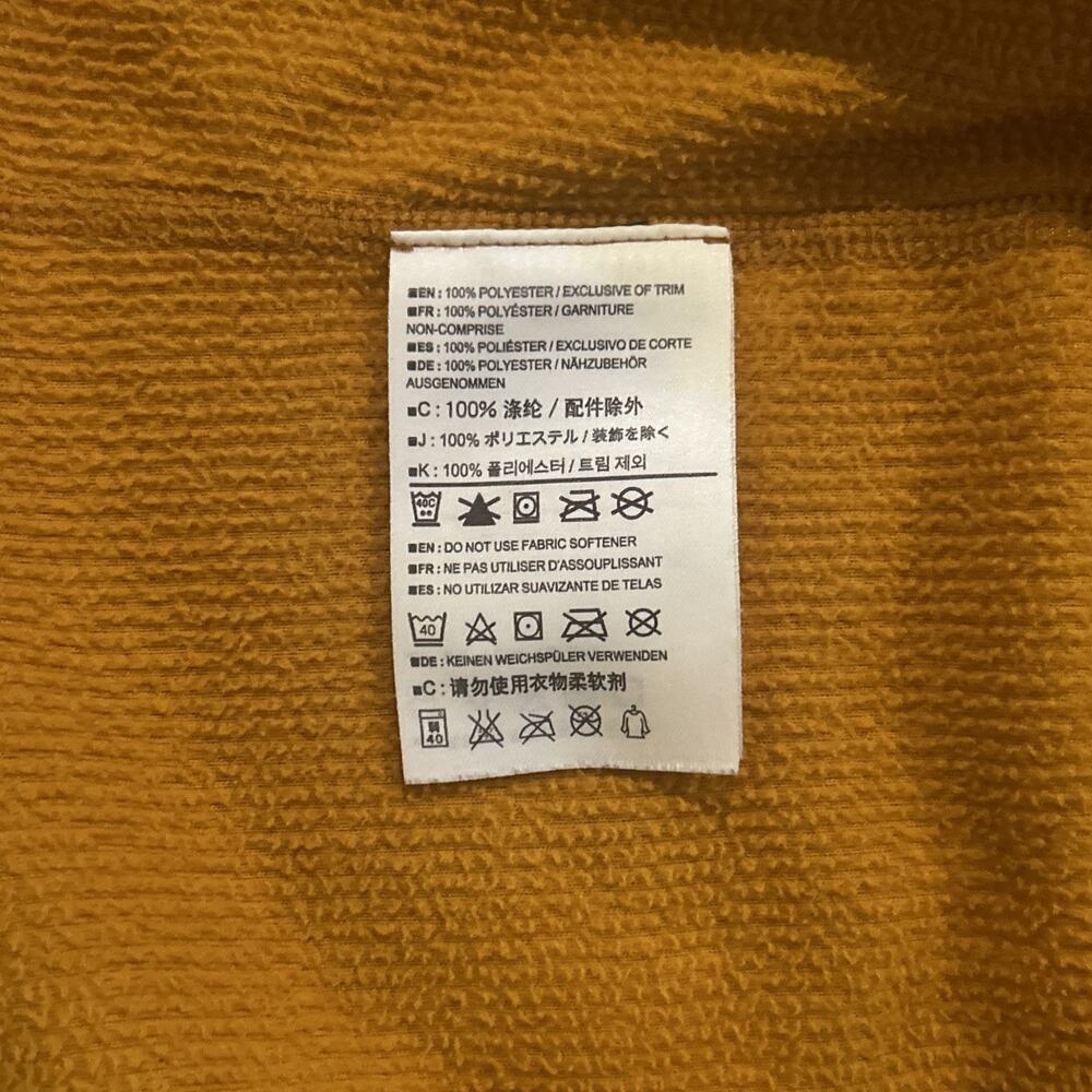 Arcteryx Men’s Orange Ribbed Fleece Quarter Zip Pullover Top Size L Gorpcore - Picture 6 of 7